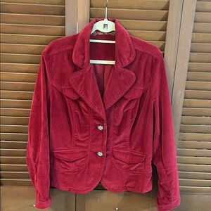 # NEW Red Corduroy Women's Jacket